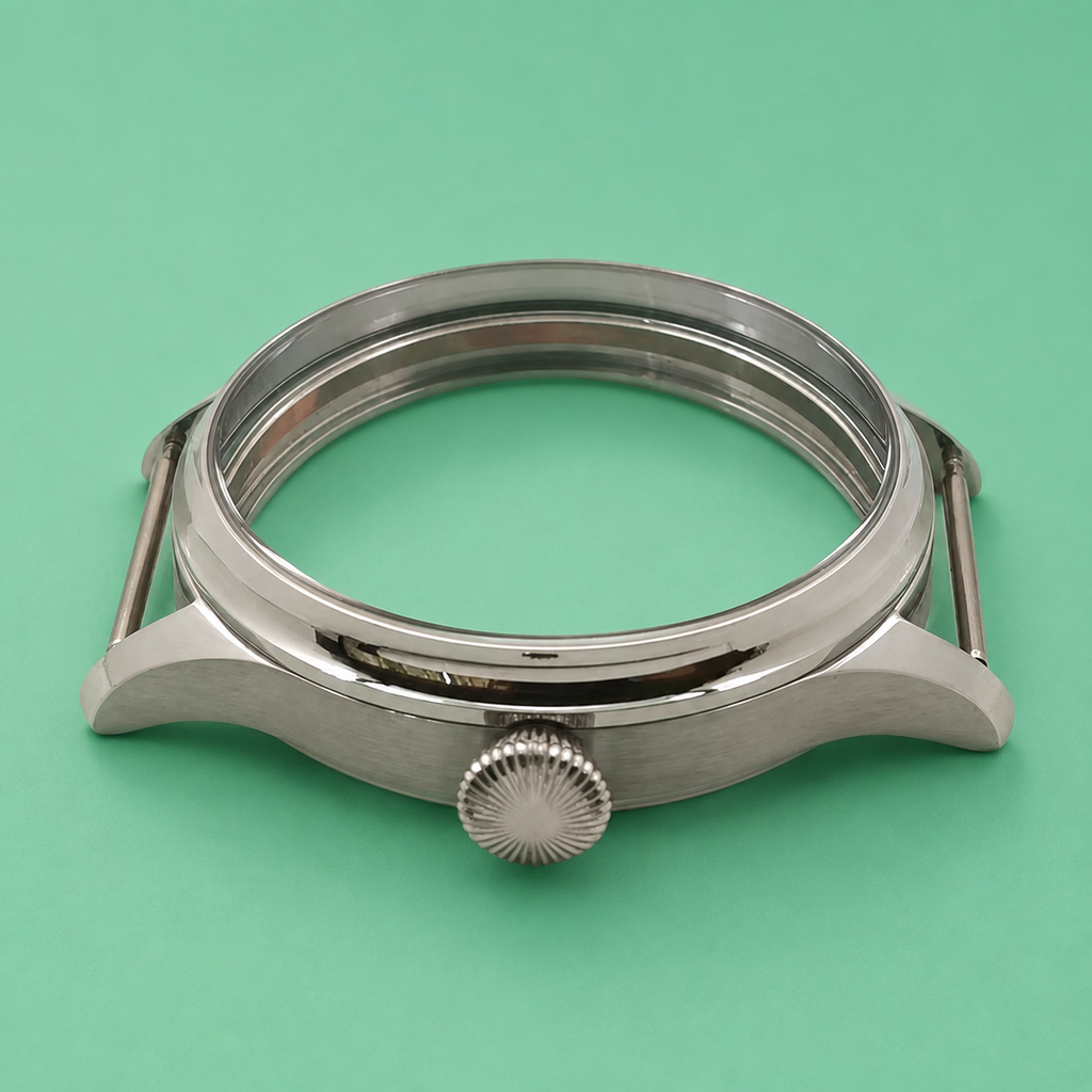 Caja Clásica Pilot 42 mm de Acero Inoxidable con Cristal Mineral – Compatible ETA 6497 / 6498 / ST3600 / ST3620
