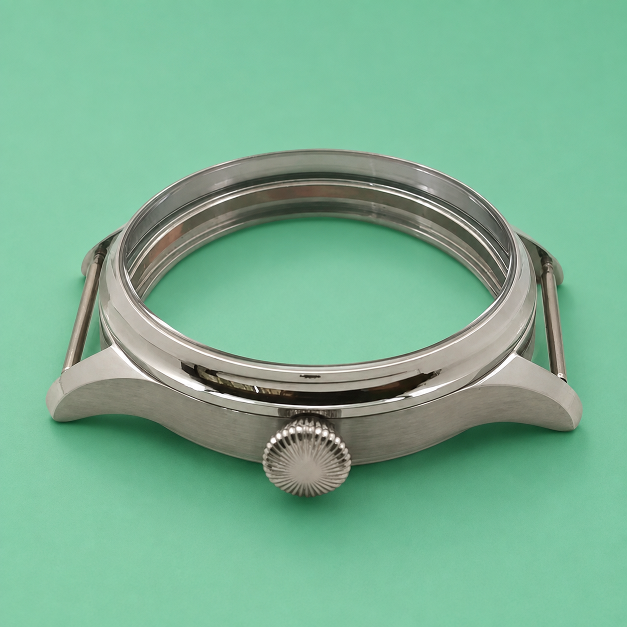 Caja Clásica Pilot 42 mm de Acero Inoxidable con Cristal Mineral – Compatible ETA 6497 / 6498 / ST3600 / ST3620