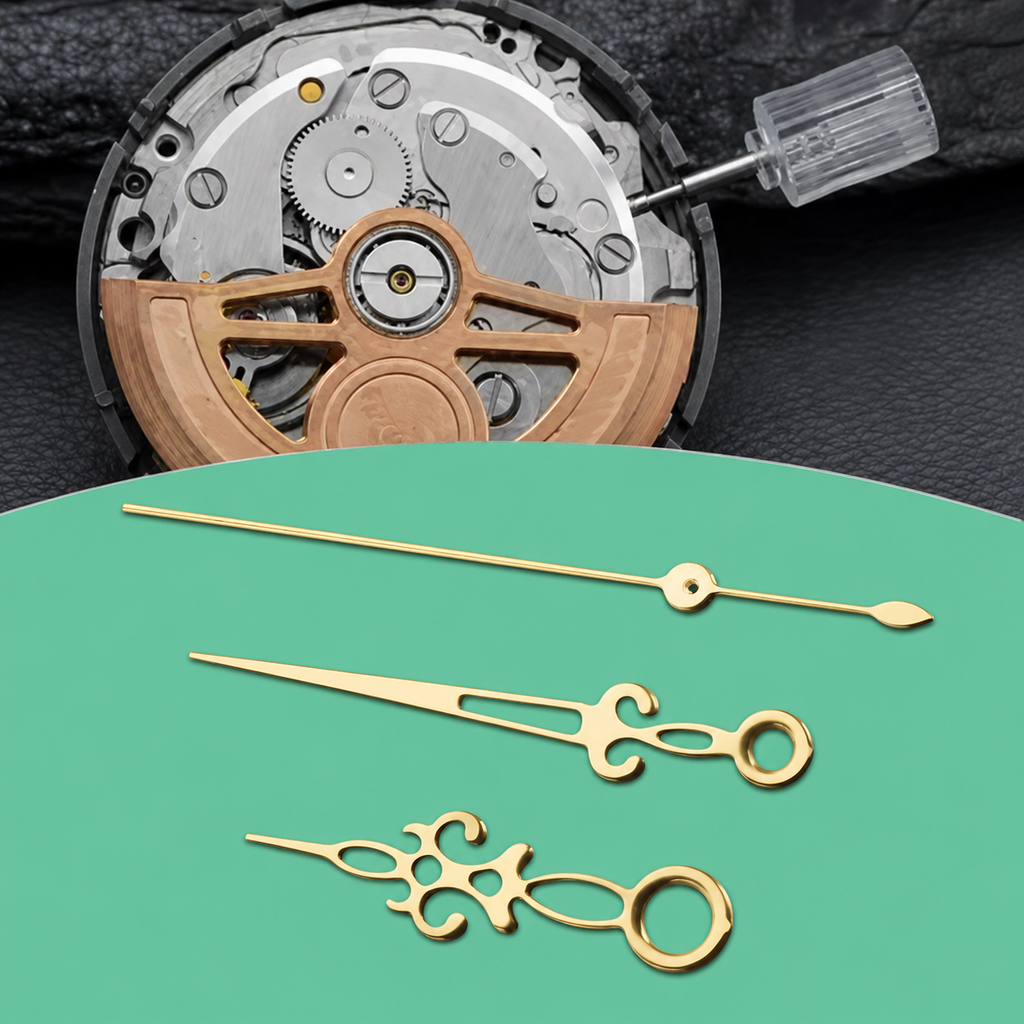 Set de Manecillas Doradas Estilo Clásico Ornamentado – Compatible NH35 / NH36 / ETA 2824 / ETA 2836